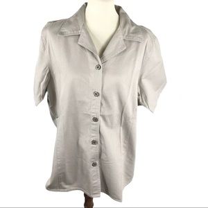 Studio West floral embroidered shirt size 1X